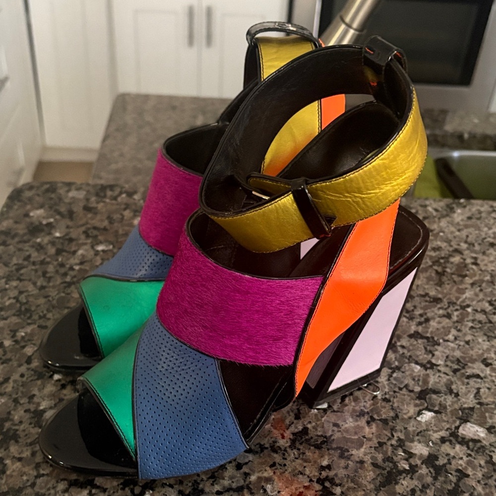 Colorful Women's Block Heel Sandals